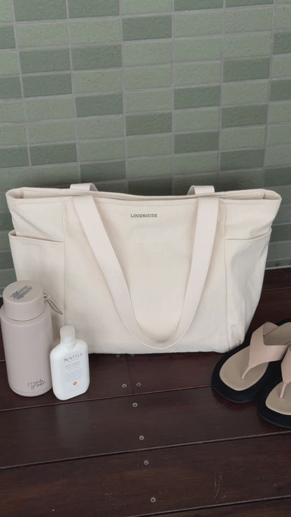 Charlotte Canvas Tote Bag (Natural)