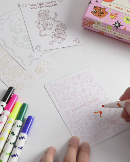 Colour Your Own Affirmation Card Set (Adult Edition)