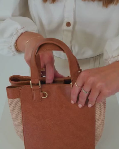 Carnegie Tote (Tan/Weave)