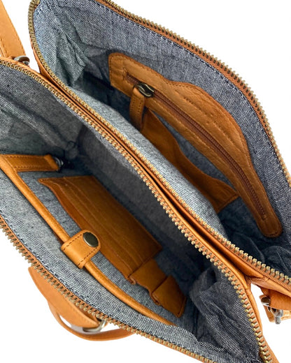 dusky robin, dusky robin leather, ellie wallet, ellie purse, ellie crossbody bag, leather bag, bon maxie, wallet, purse, tan leather, 