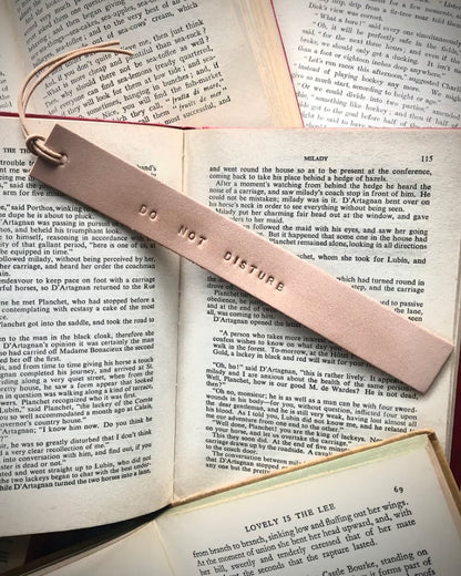 Leather Bookmark (Do Not Disturb)