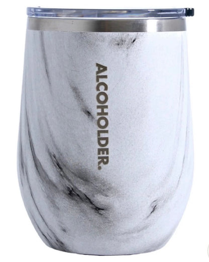 Stemless Insulated Tumbler (White Marble)