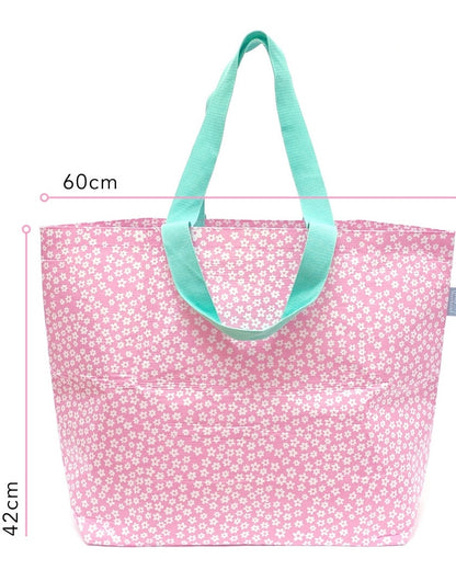 hello weekend, weekender bag, daisy, waterproof bag, recycled materials, shopping bag, tote bag, eco friendly
