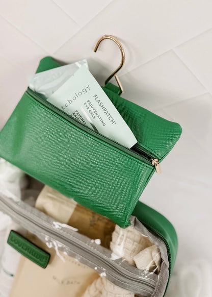 louenhide, emma, cosmetic bag, travel bag, toiletry bag, makeup bag, green