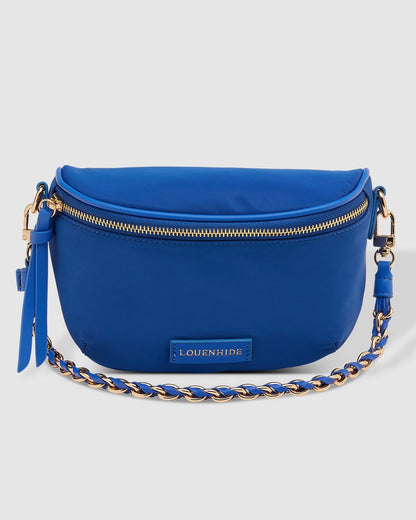 louenhide, halsey, sling bag, nylon, nylon bag, nylon sling bag, crossbody bag, blue