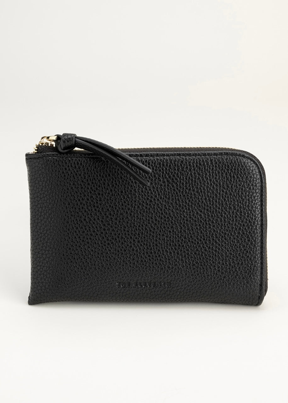 eleventh the label, black pouch, coin purse, 