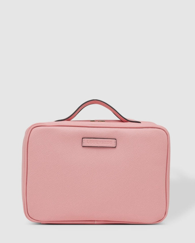 Georgie Makeup Case Bubblegum Pink Louenhide Toiletry Bag