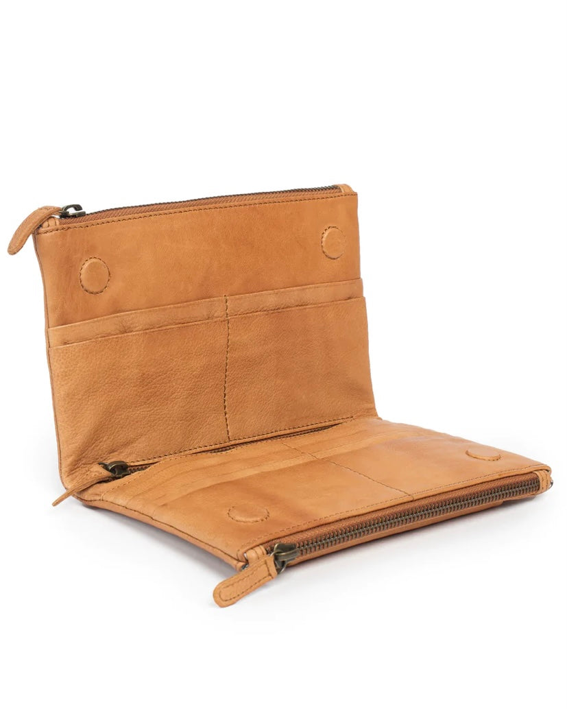 dusky robin, dusky robin leather, frankie wallet, leather bag, bon maxie, wallet, purse, travel wallet, tan leather