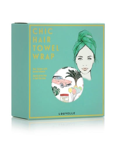 louvelle, hair towel wrap, hair wrap, riva hair towel wrap, vintage vacation, hair turban