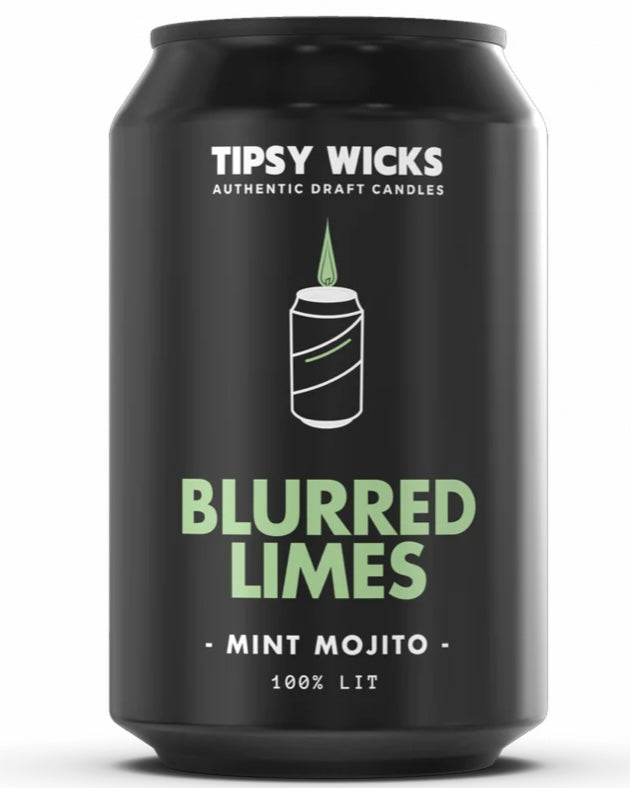 Tipsy Wicks Soy Candle (Blurred Limes/Mint Mojito)