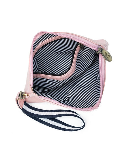 lylah, clutch, pouch, wallet, pink, black caviar designs, vegan leather
