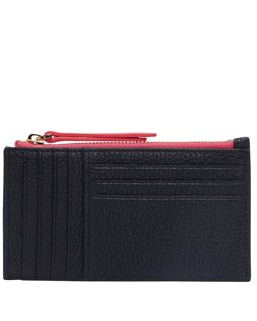 arlington milne, compact wallet, leather wallet, card wallet, navy pebble, bon maxie wallet, bon maxie