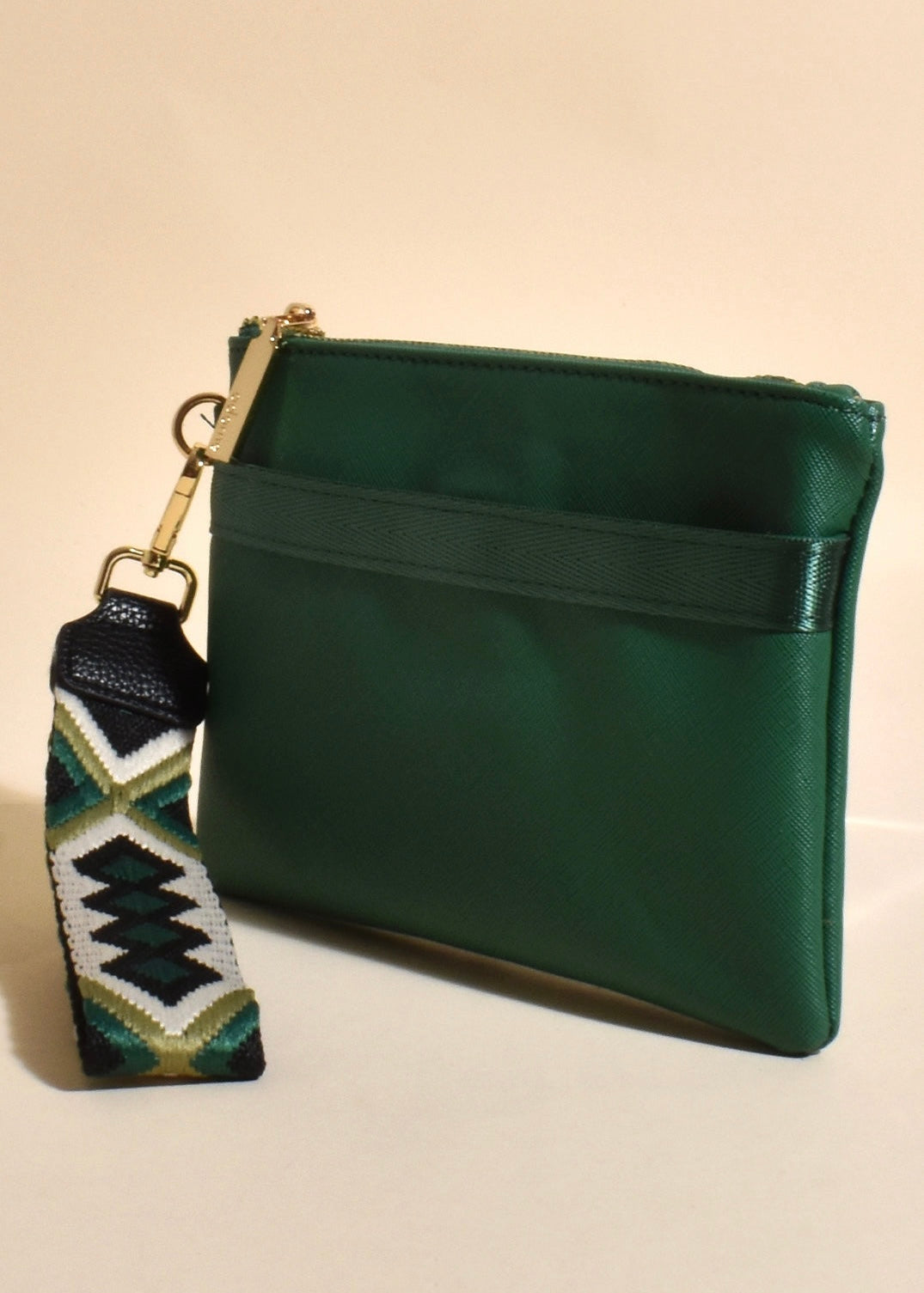 catalina wristlet, key ring, adorne, green