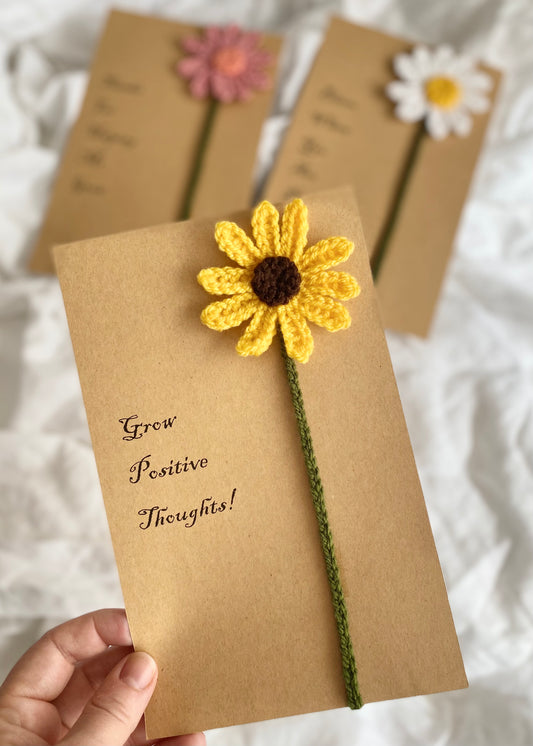 Flower Bookmark (Yellow/Grow Positive Thoughts)