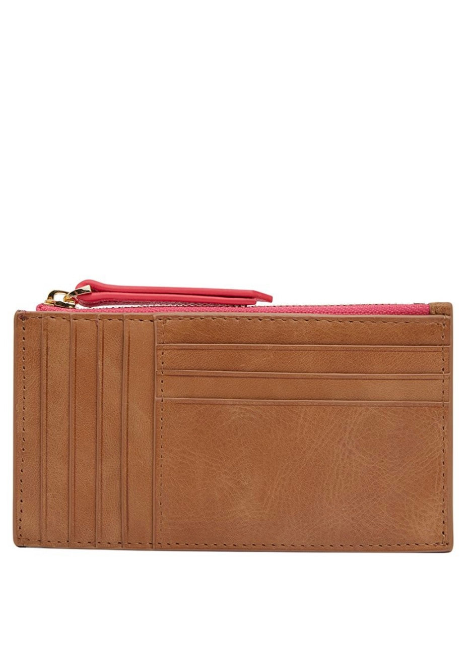 arlington milne, compact wallet, vintage tan, tan wallet, leather wallet, card wallet