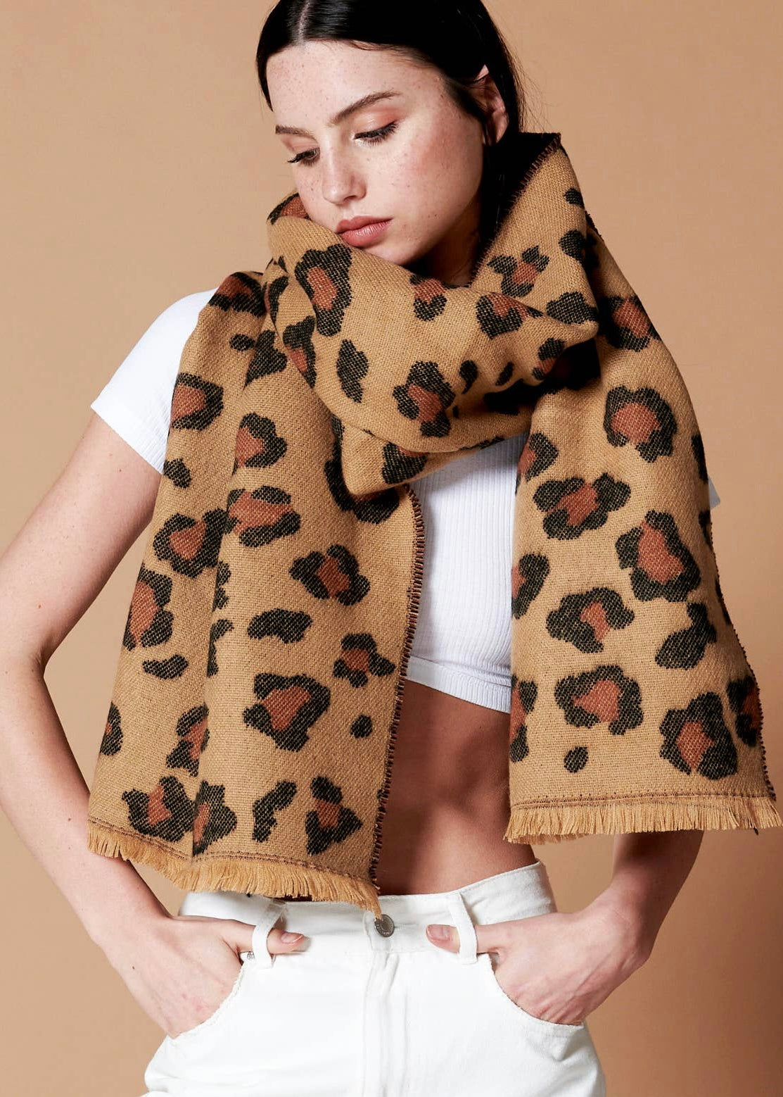 winter scarf, lepoard scarf, eris knitted scarf, angels whisper, acrylic scarf, leopard print