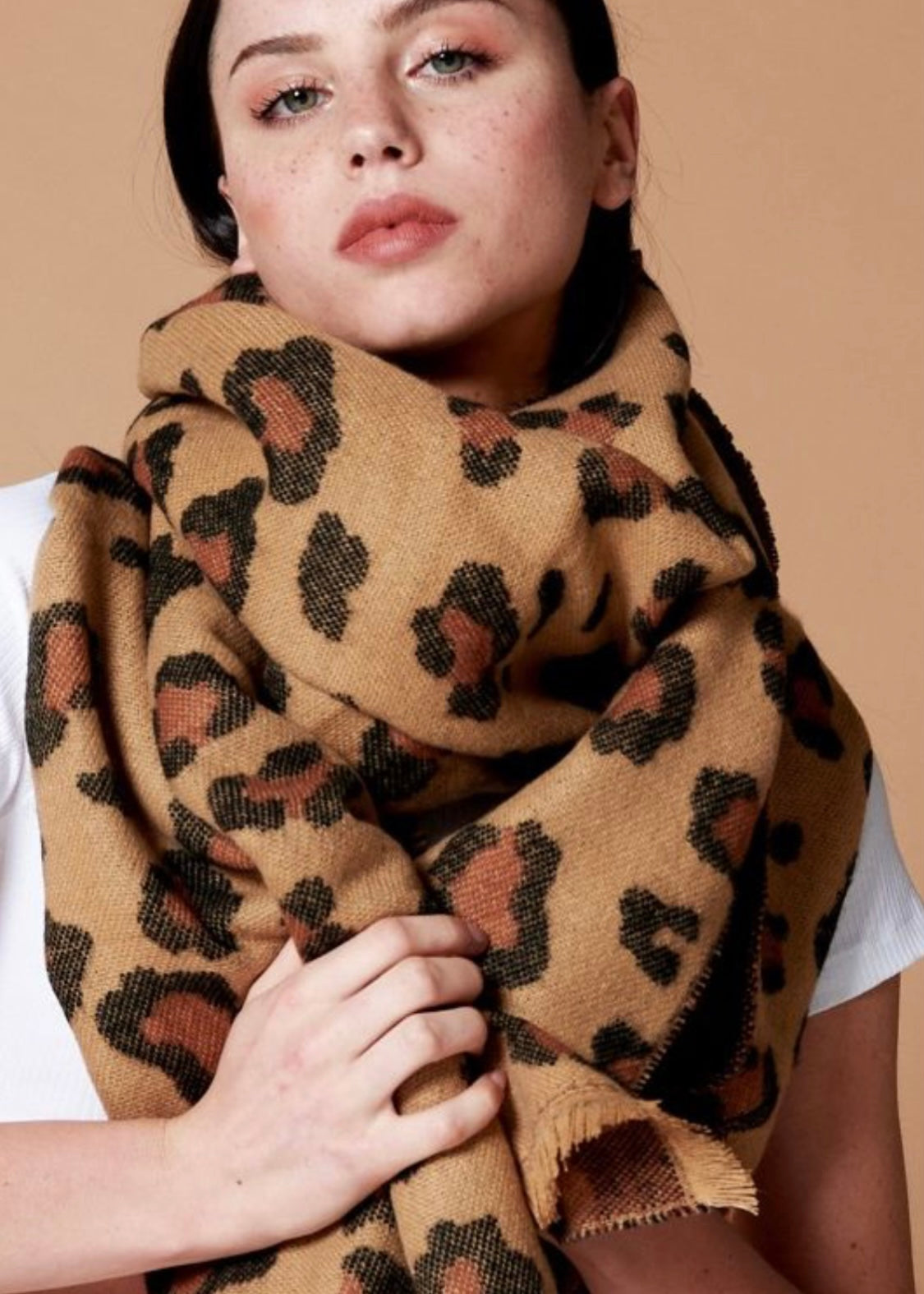 winter scarf, lepoard scarf, eris knitted scarf, angels whisper, acrylic scarf, leopard print