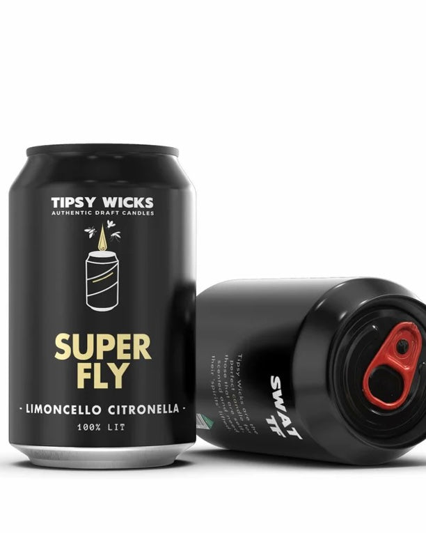 Tipsy Wicks Soy Candle (Super Fly/Limoncello Citronella)