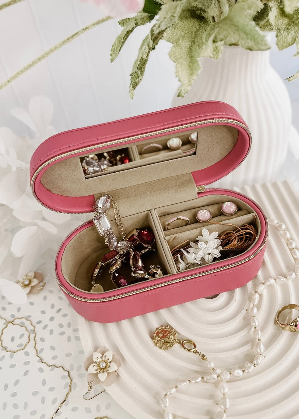 louenhide, charlee, jewellery box, jewellery storage, pink