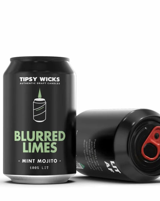 Tipsy Wicks Soy Candle (Blurred Limes/Mint Mojito)