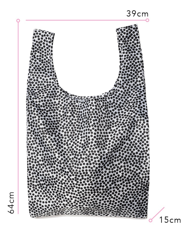 hello weekend, shopper bag, shopper tote, eco friendly, black and white speckle