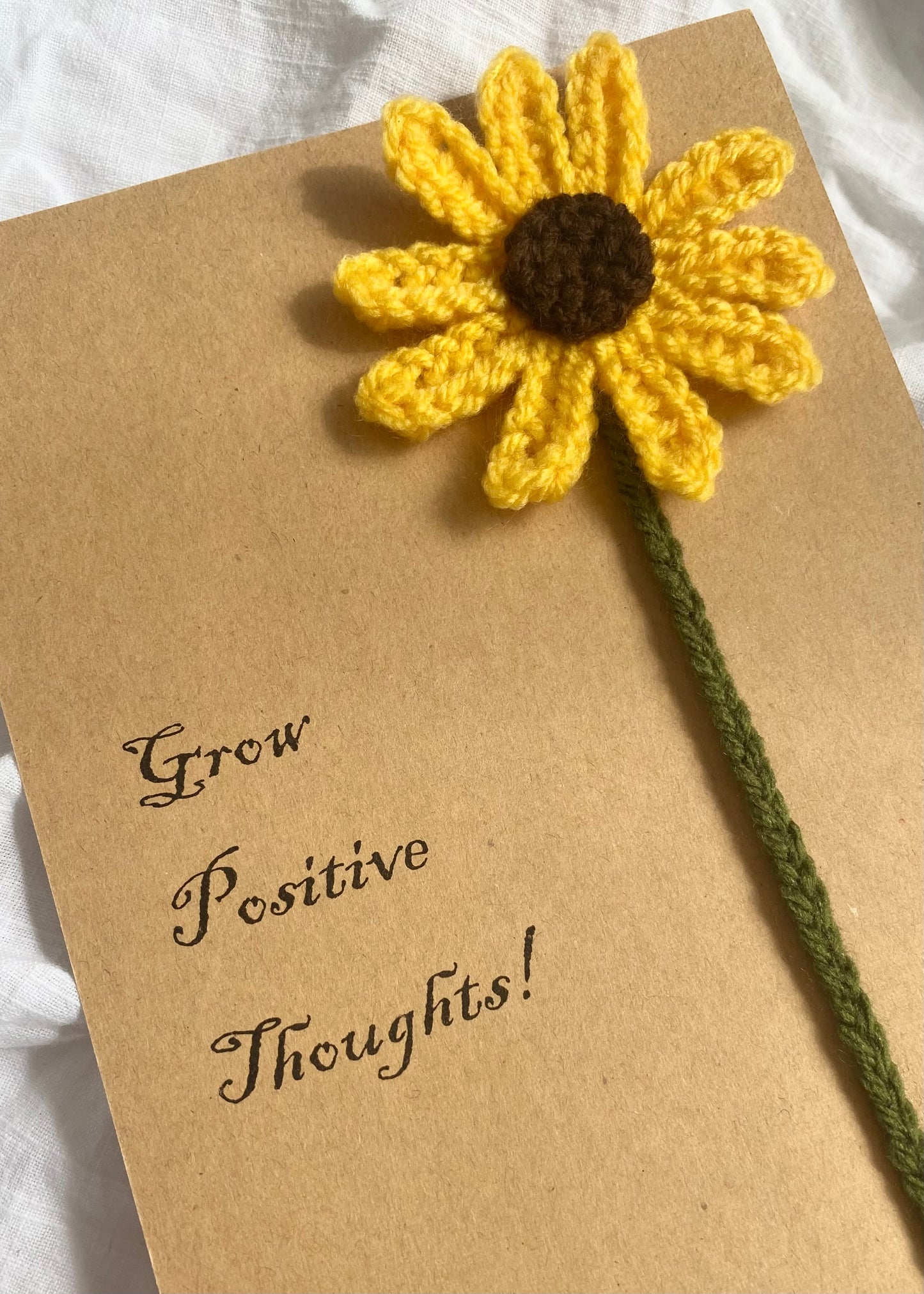 Flower Bookmark (Yellow/Grow Positive Thoughts)