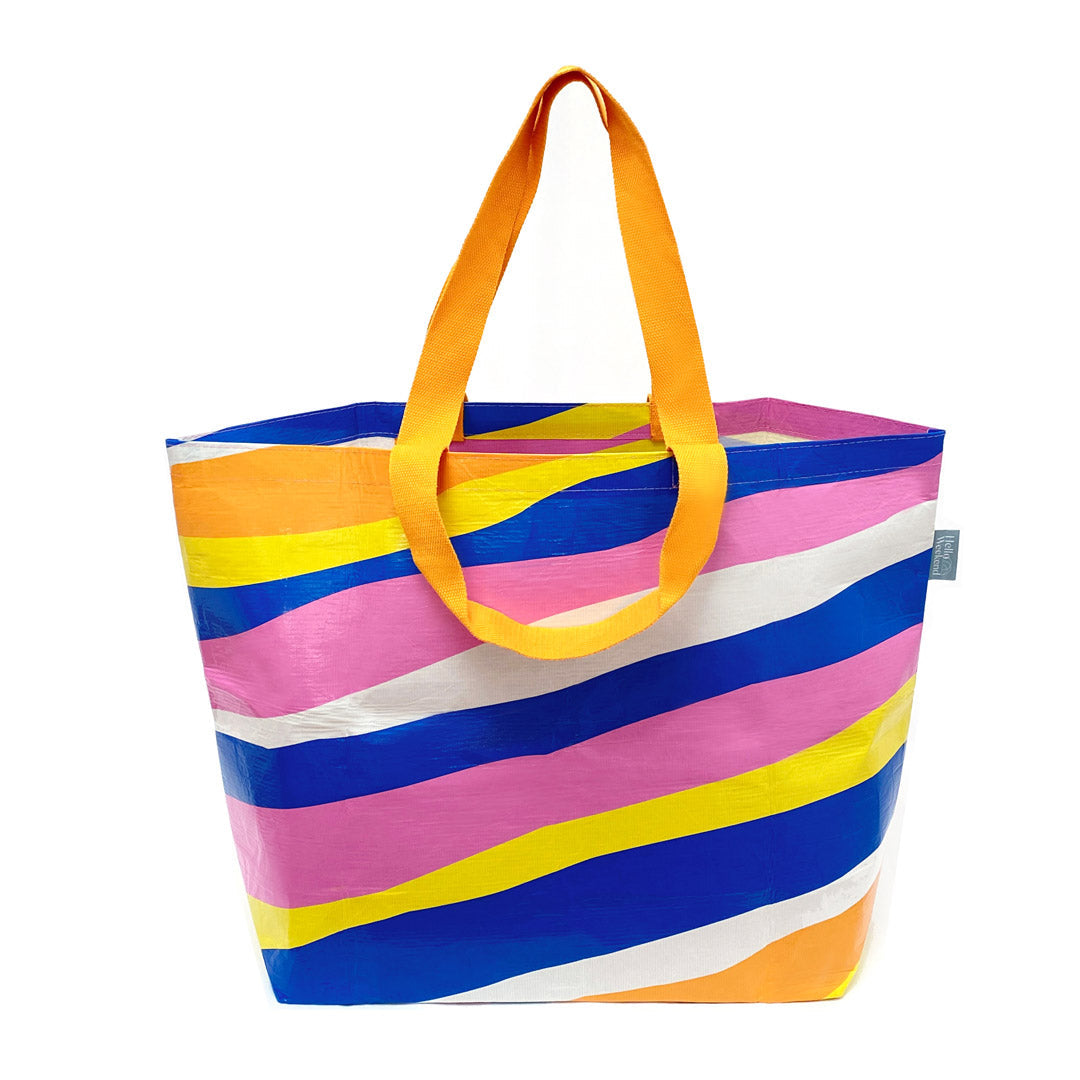 hello weekend, weekender bag, calypso, waterproof bag, recycled materials, shopping bag, tote bag, eco friendly
