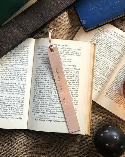 Leather Bookmark (World's Best Dad)