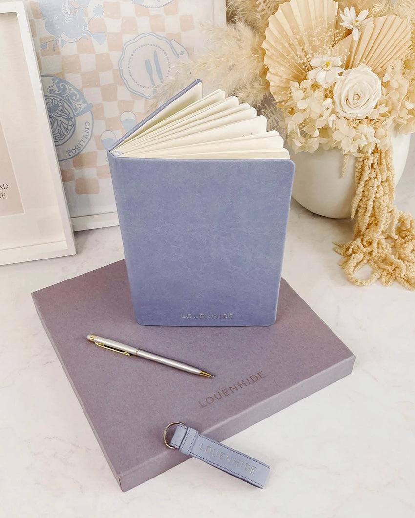 louenhide, london notebook gift set, lilac, stationery gift set, 