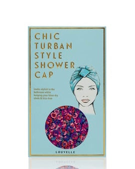 louvelle, shower cap, shower turban, amelie, secret garden