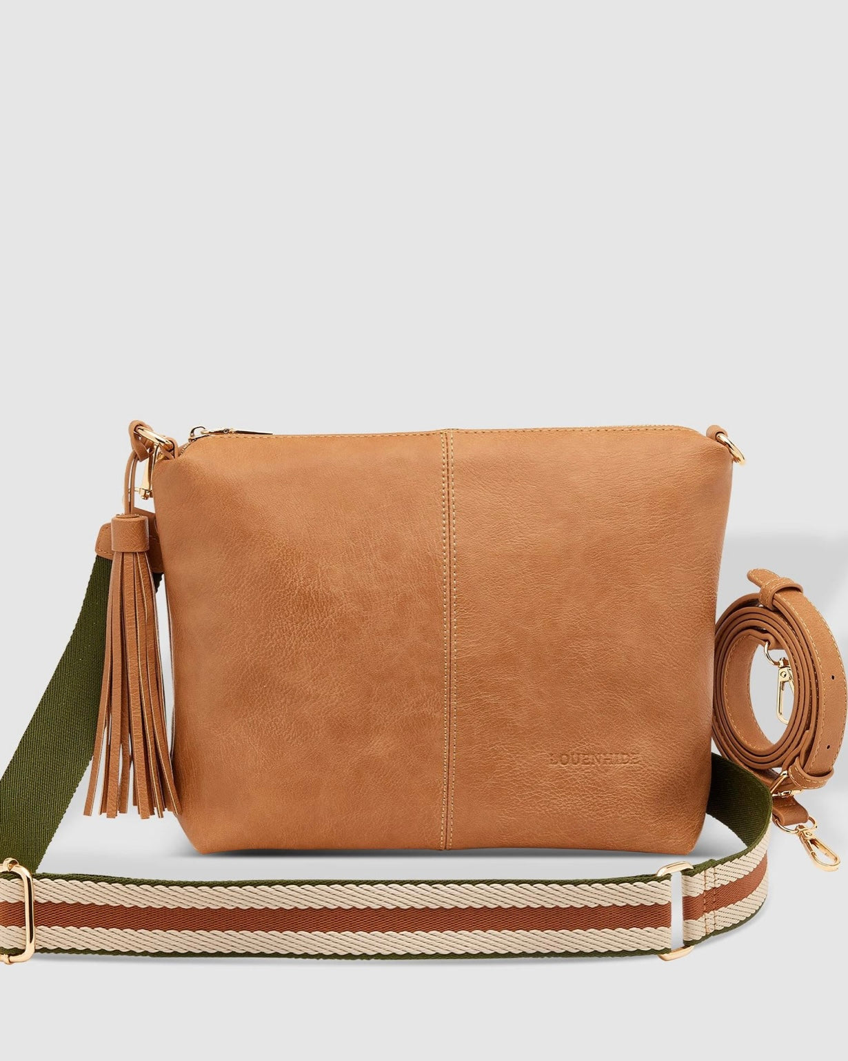 louenhide, daisy, camel, crossbody bag, tan bag, shoulder bag, vegan leather