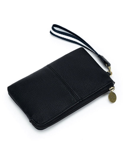 lylah, clutch, pouch, wallet, black, black caviar designs, vegan leather